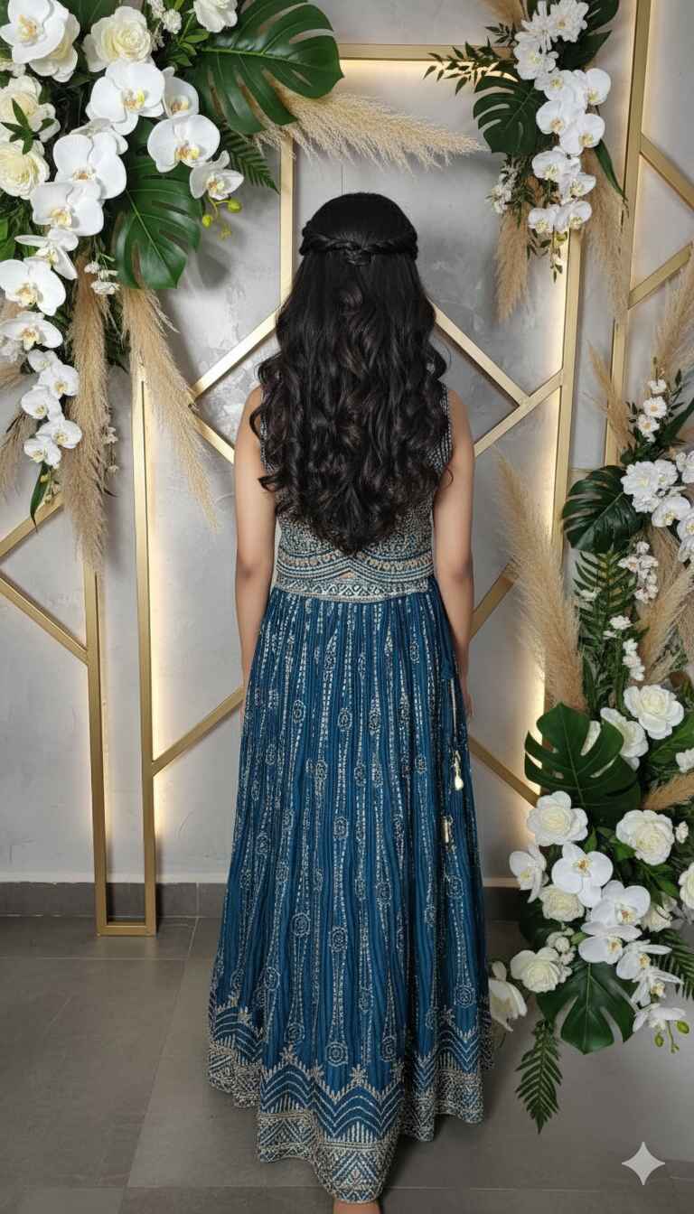 Women Teal Blue Stylish Premium Lancha