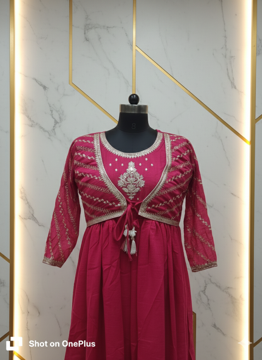 Stylish party wear anarkali suit 