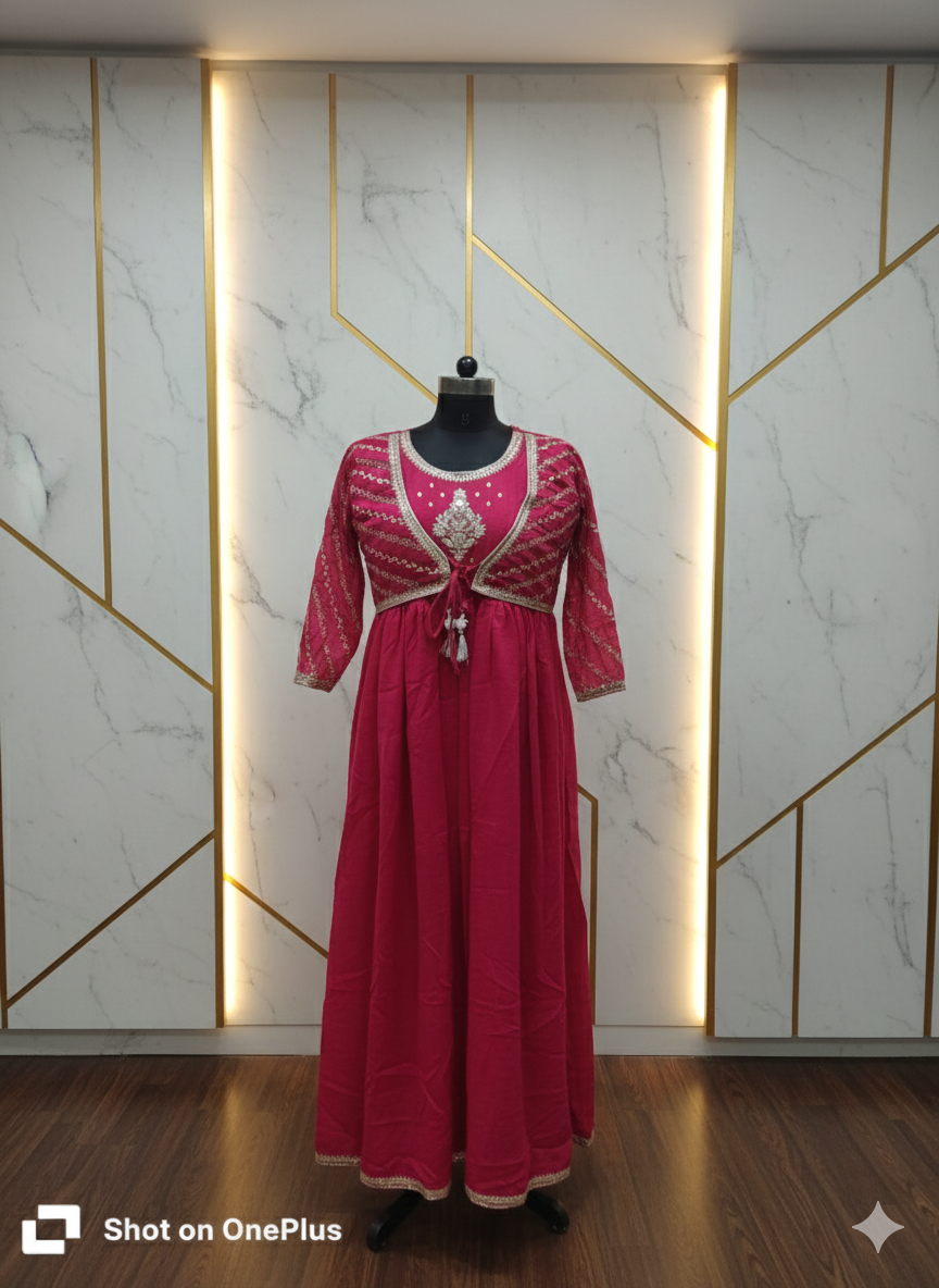 Stylish party wear anarkali suit 