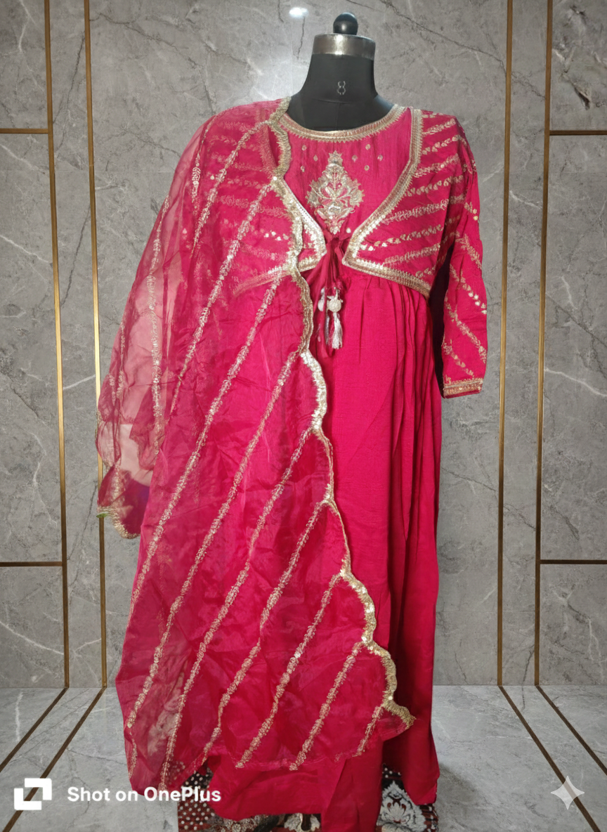 Stylish party wear anarkali suit 