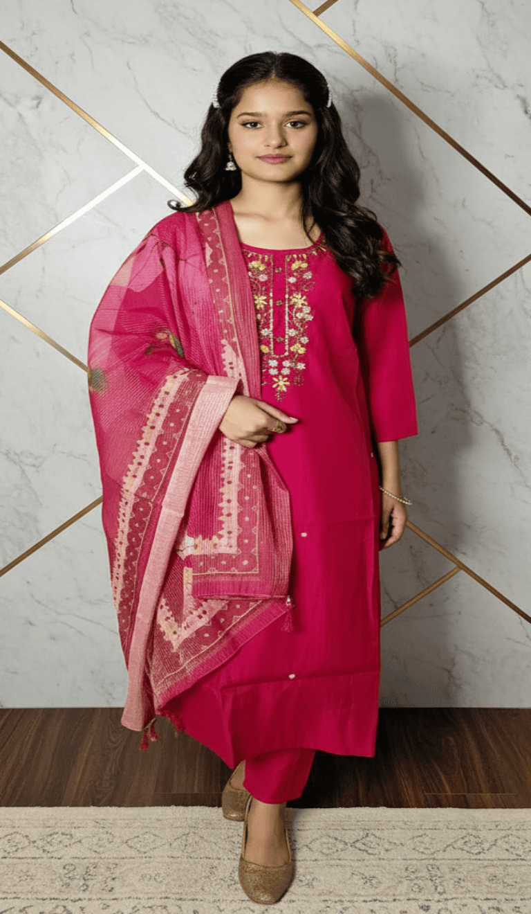 Girls Handwork Set Pink