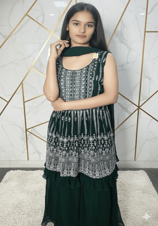 Serene Glow Georgette Sharara Suit