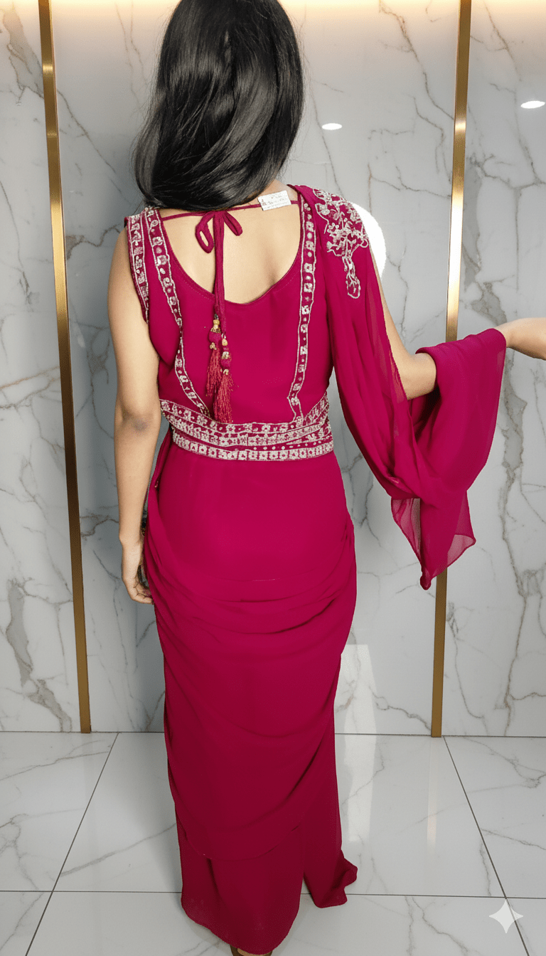 GlamPearl Georgette Saree