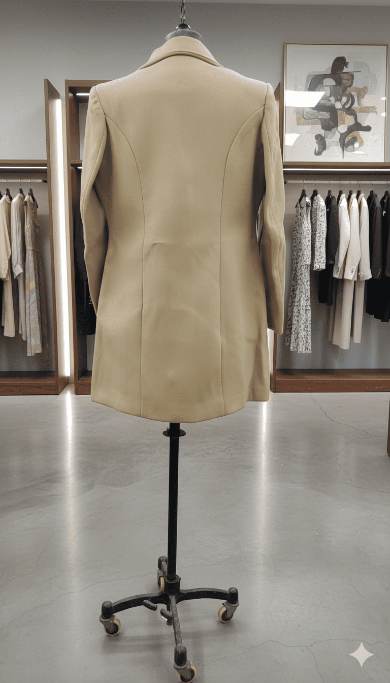 Girls Long Coat Beige