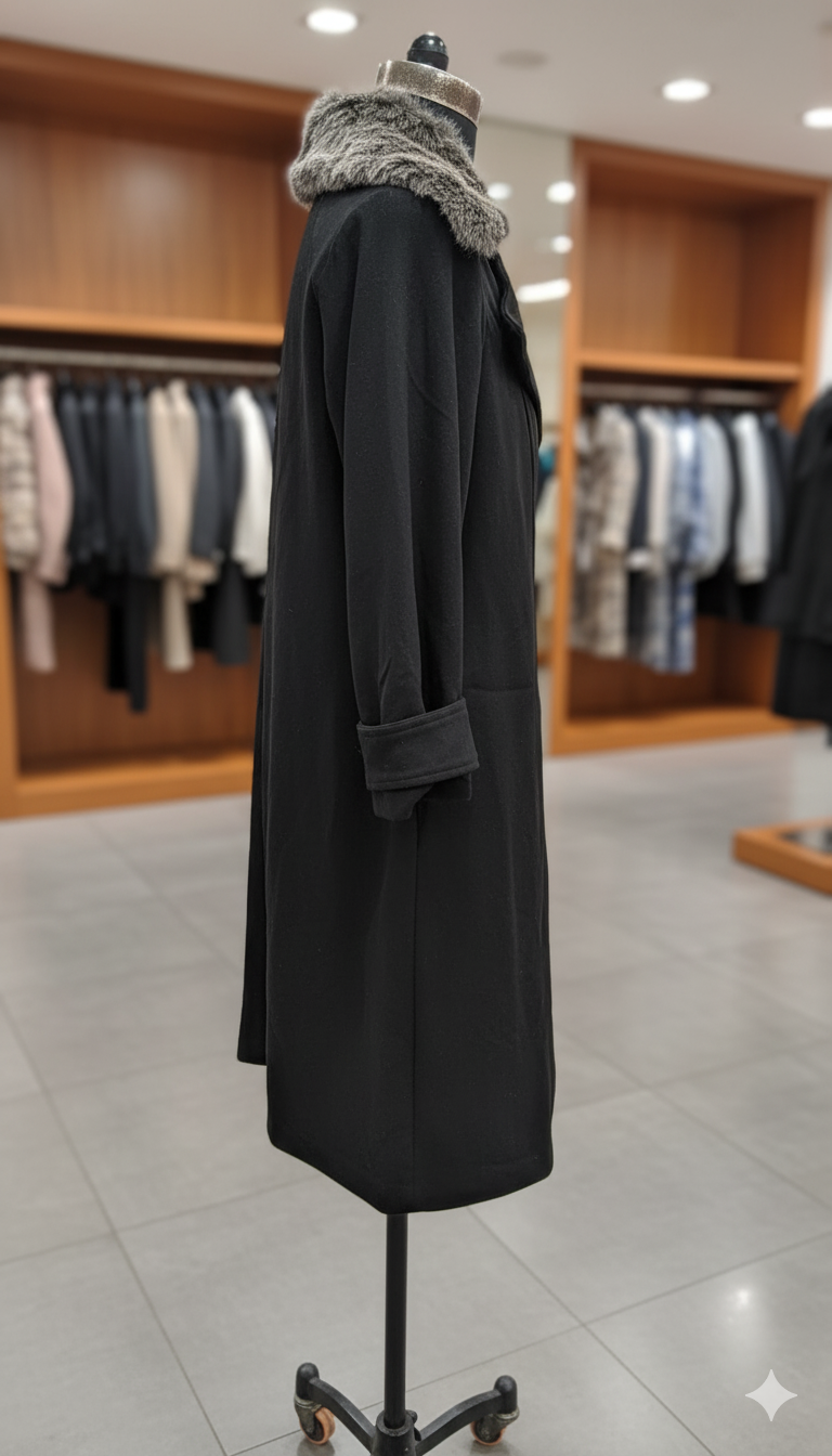 Girls Fur Collar Rose Pink 