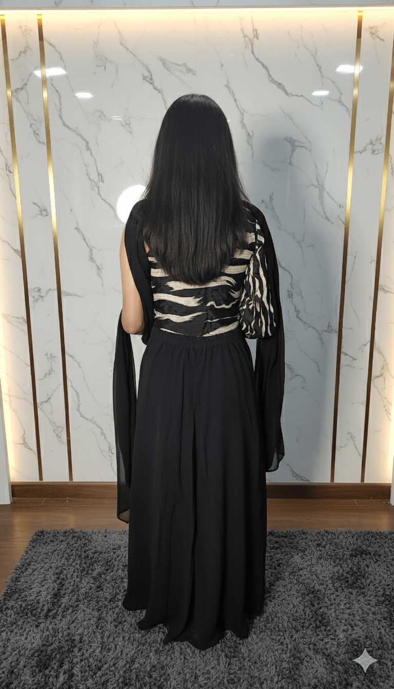 Crop Top with Sharara