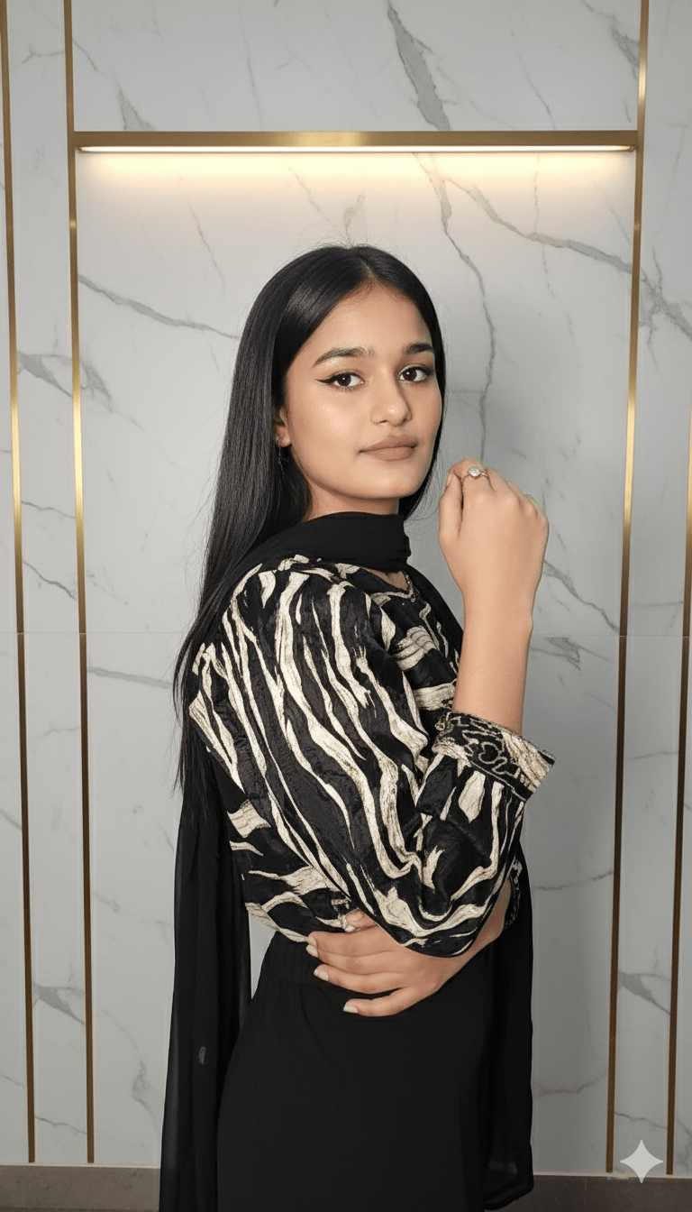 Crop Top with Sharara