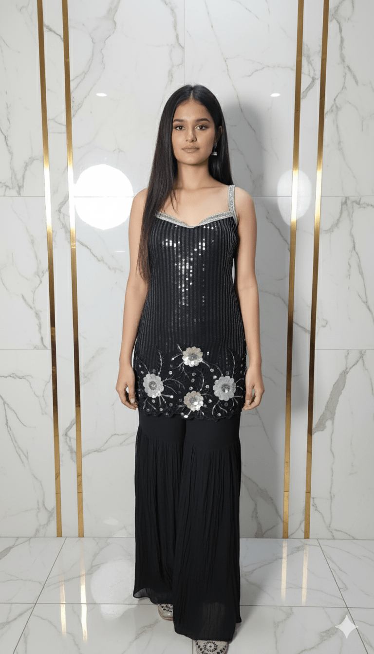 Velora Georgette Party Wear Sharara Set