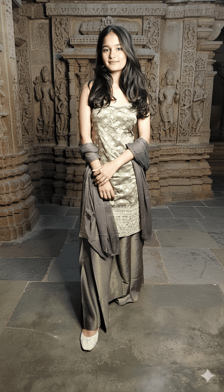 Women Olive Kora Muslin Suit Set