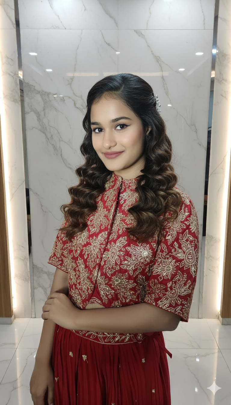 Designer party wear three pieces jacket lehenga and blouse 