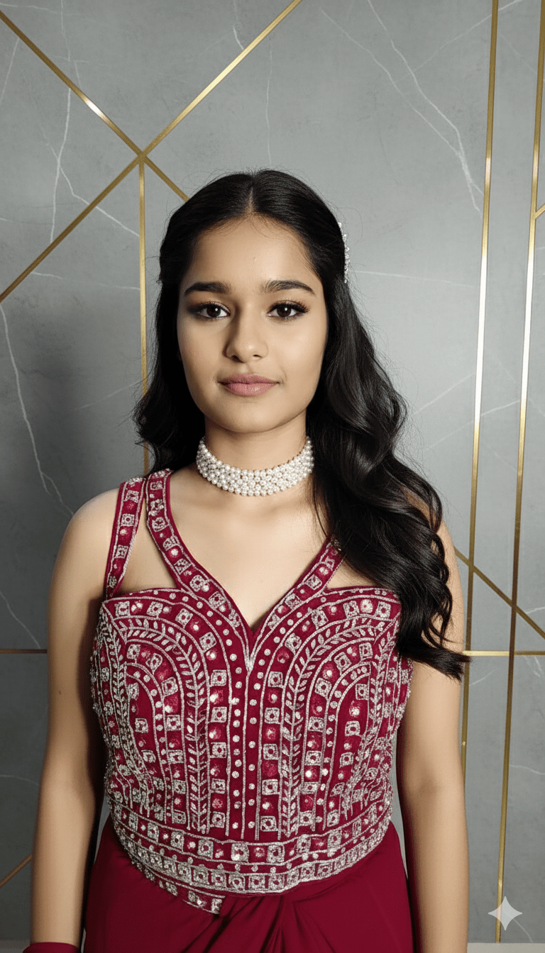 GlamPearl Georgette Saree