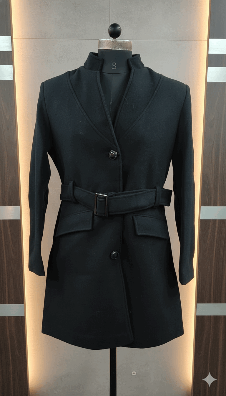 FurEase Girlsâ€™ Stylish Fur Collar Jacket