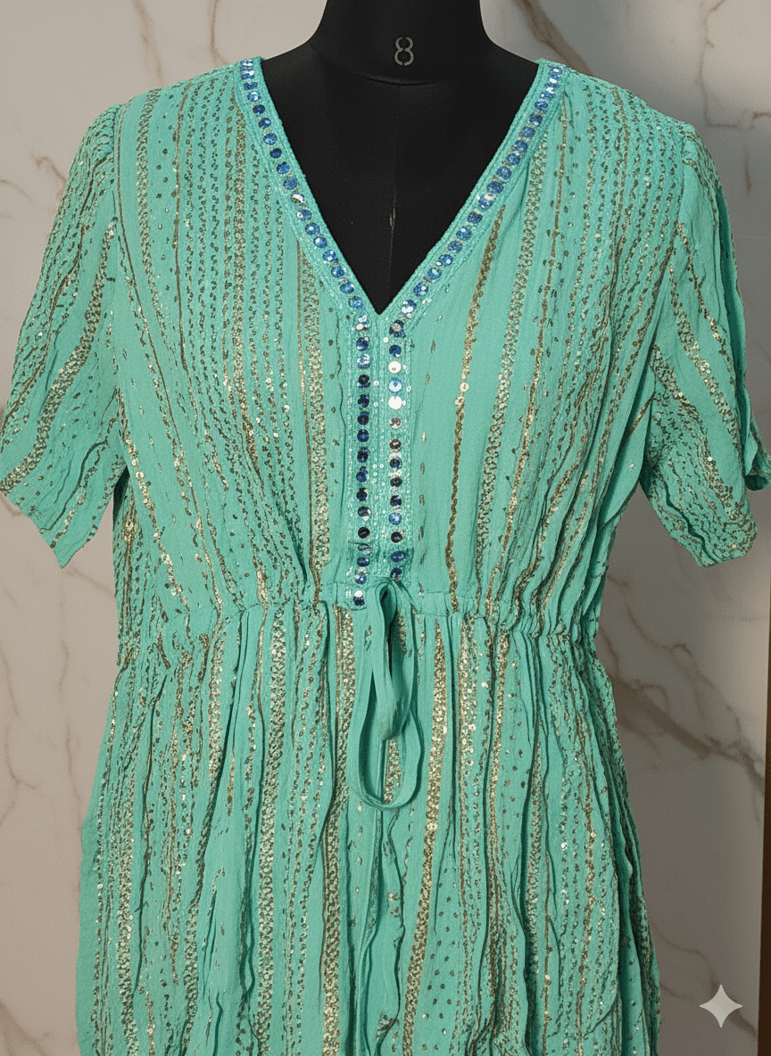 Shimmer Glow Lurex Midi Dress