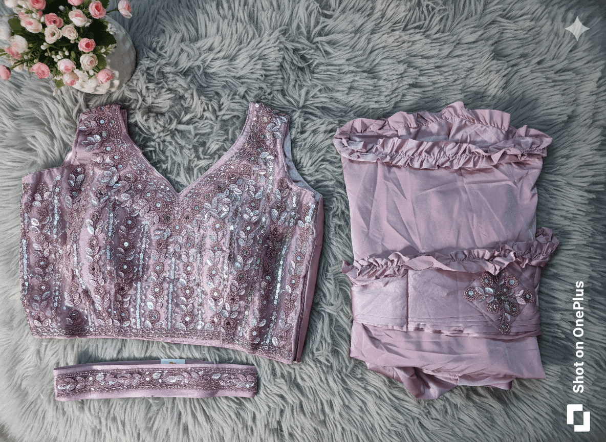 Sparkle Charm Ready-to-Wear Party Saree